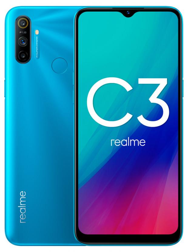 фото Смартфон realme c3 nfc 3/64gb синий