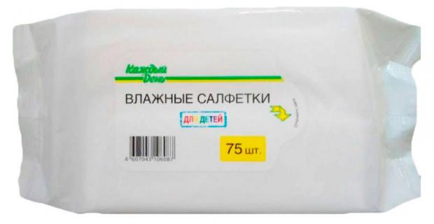 

Салфетки влажные детские «Каждый день», 75 шт