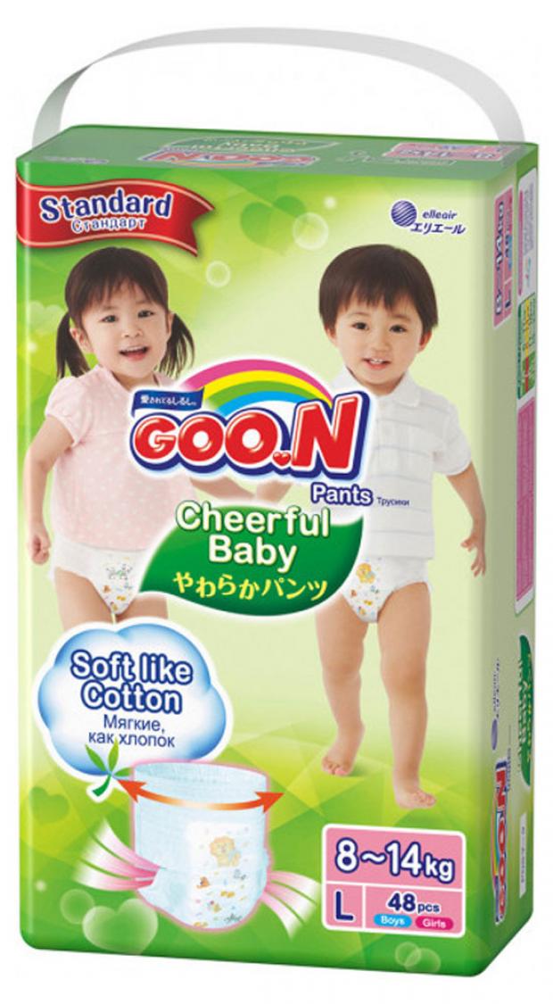 

Подгузники-трусики Goon Cheerful Baby L размер 8-14 кг, 48 шт