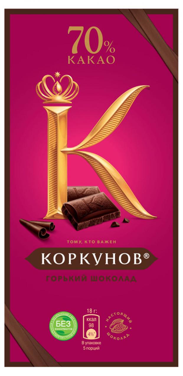 фото Шоколад горький «а.коркунов» 70%, 90 г