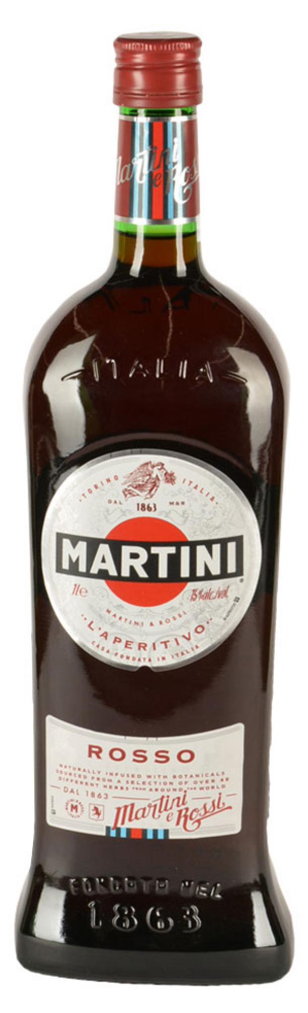 фото Вермут martini rosso красный сладкий италия, 1 л