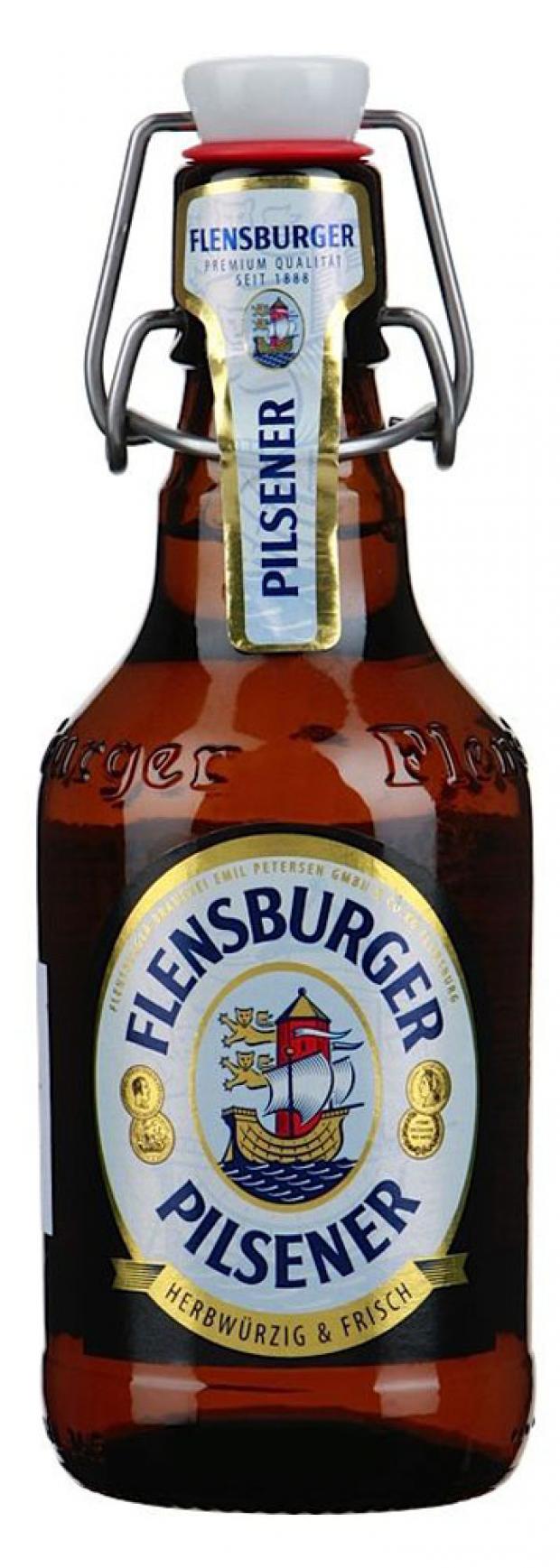 

Пиво Flensburger Pilsener светлое фильтрованное 4,8%, 330 мл