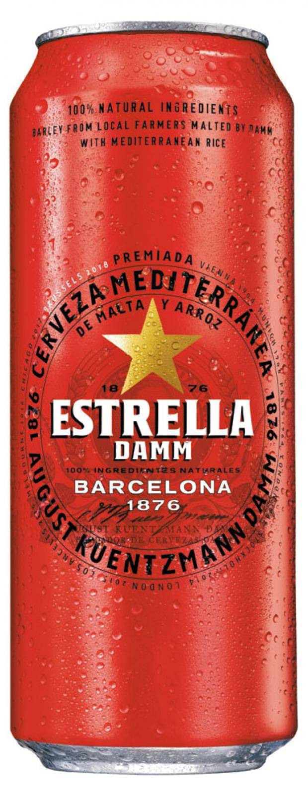 фото Пиво estrella damm светлое фильтрованное 4,6%, 500 мл