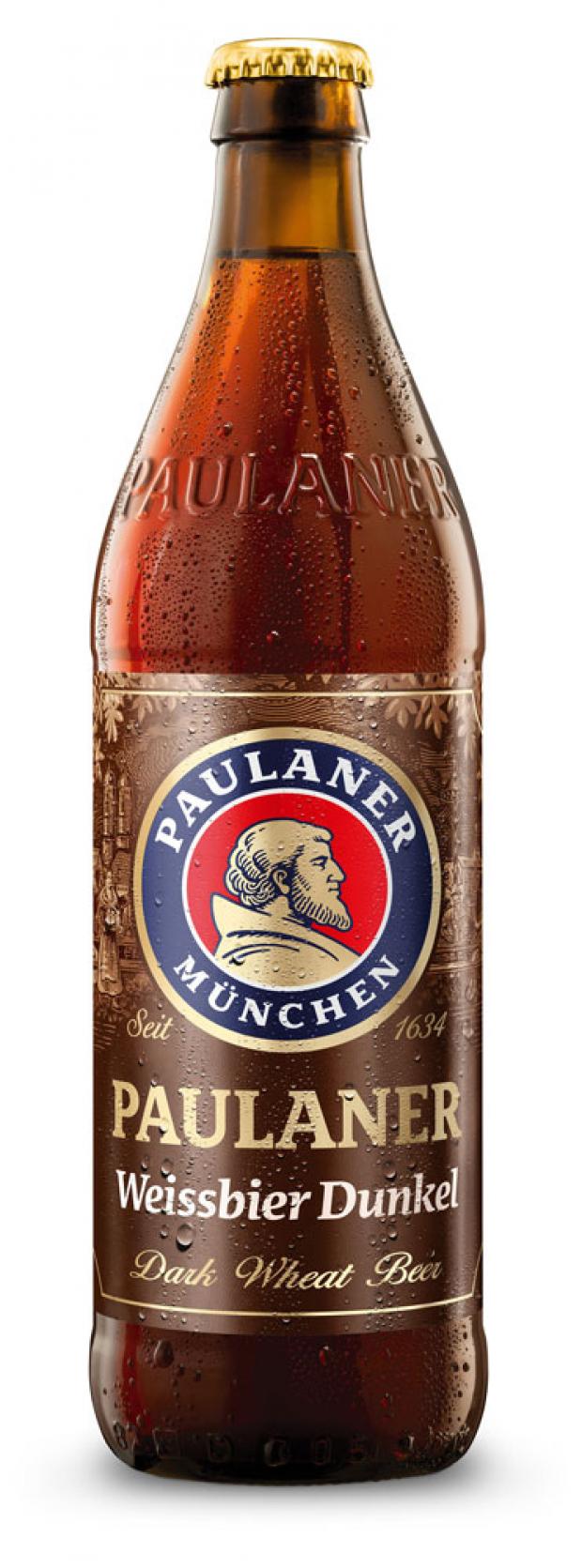 фото Пиво paulaner weissbier dunkel темное нефильтрованное 5,3%, 500 мл