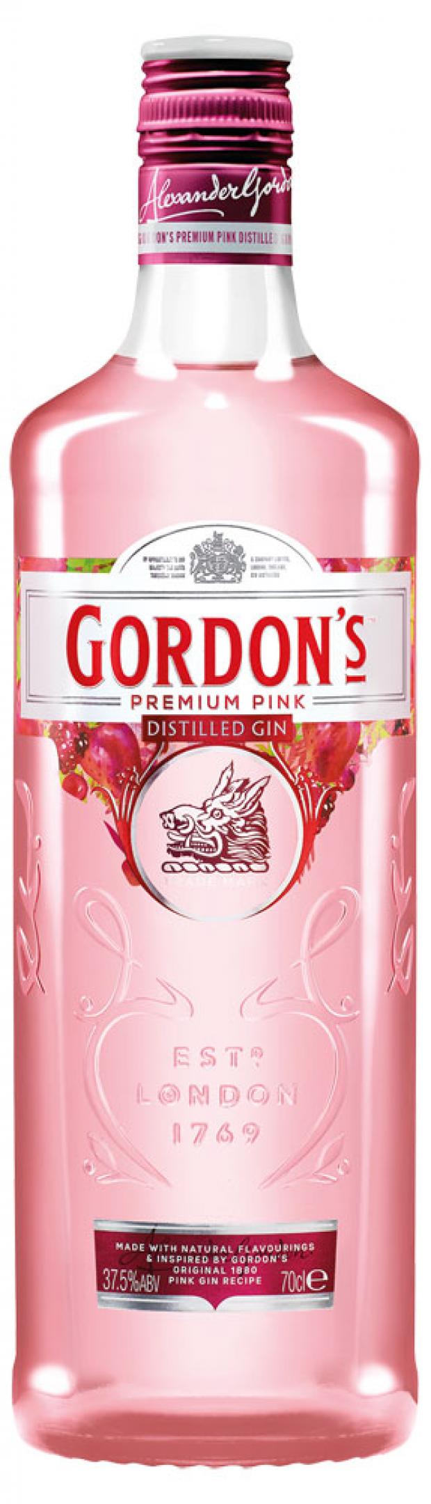 фото Джин gordon’s premium pink с ароматом ягод великобритания, 0,7 л gordon's