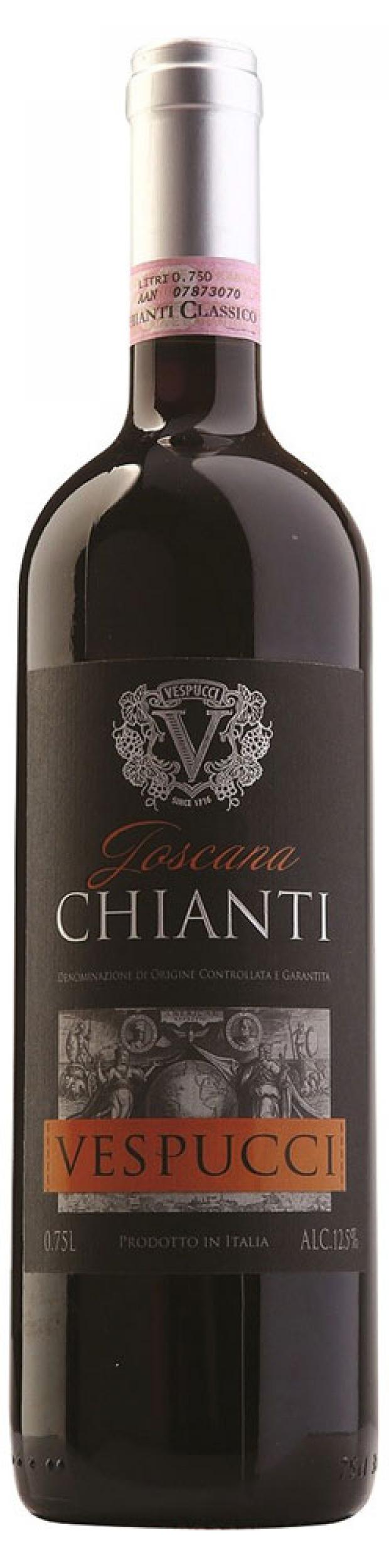 фото Вино vespucci chianti красное сухое италия, 0,75 л