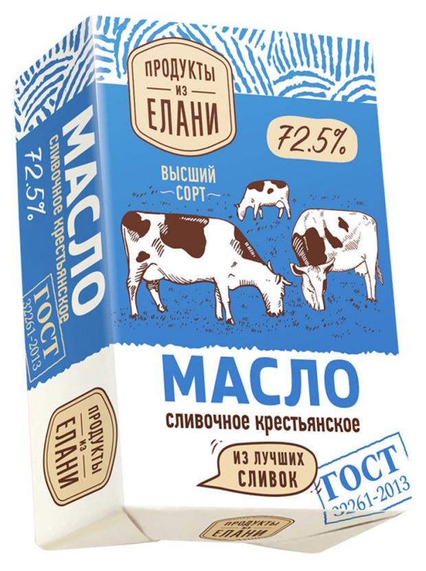 фото Масло сливочное «продукты из елани» крестьянское 72,5%, 180 г