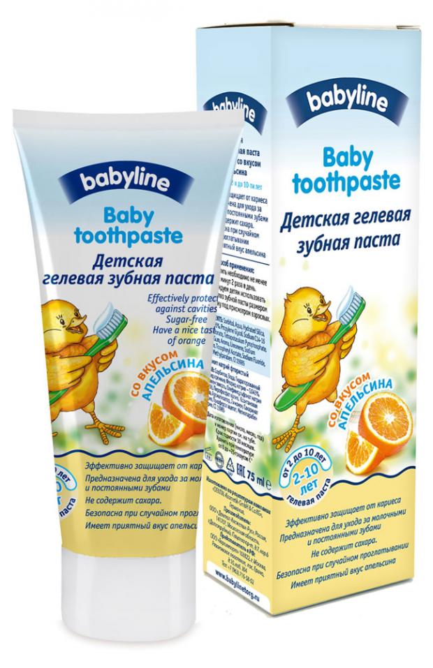 фото Зубная паста babyline апельсин, 75 мл