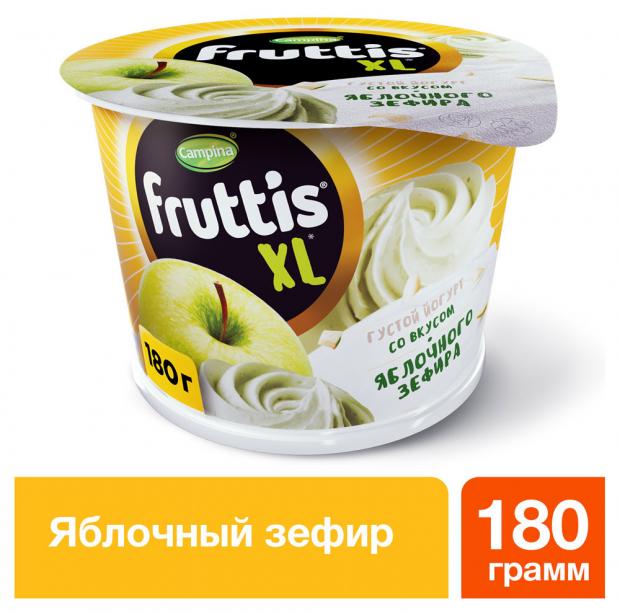 фото Йогурт fruttis xl со вкусом яблочного зефира 4,3%, 180 г