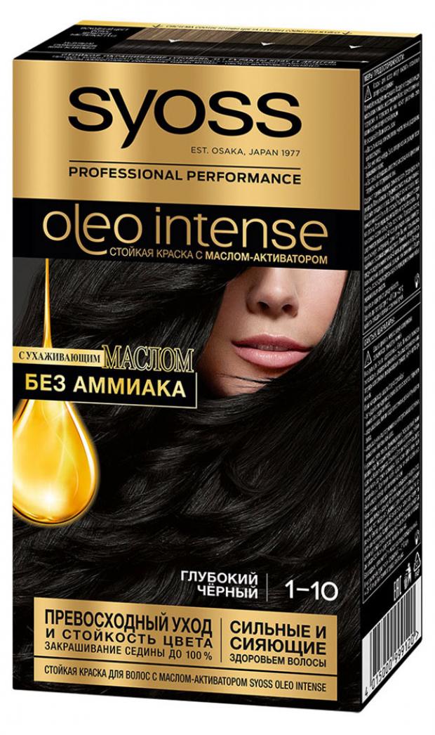 фото Краска для волос syoss oleo intense глубокий черный тон 1-10