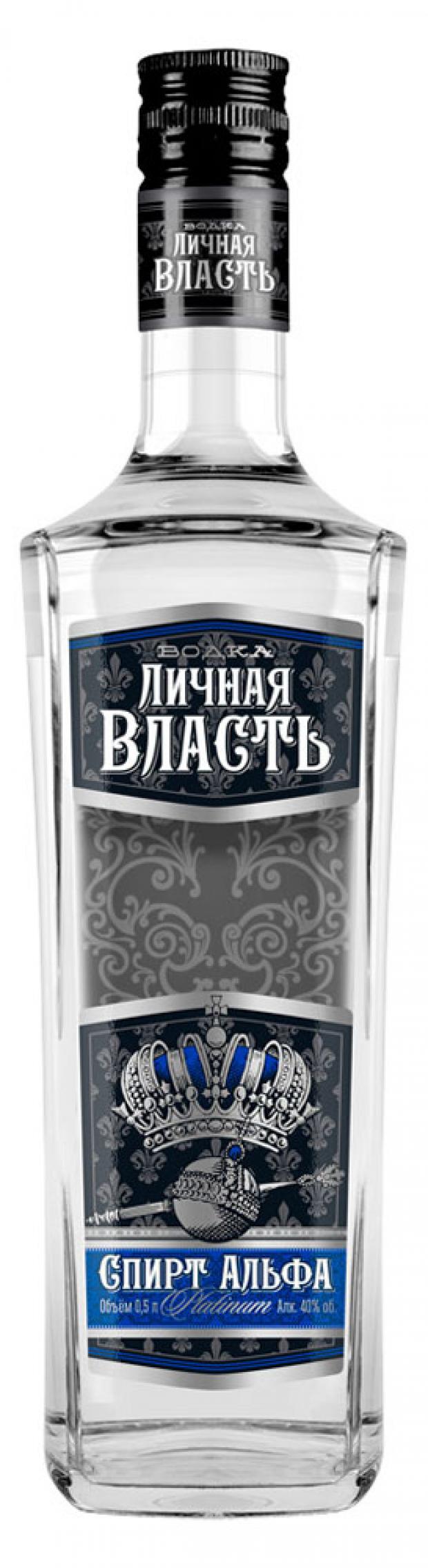 фото Водка «личная власть» platinum россия, 0,5 л