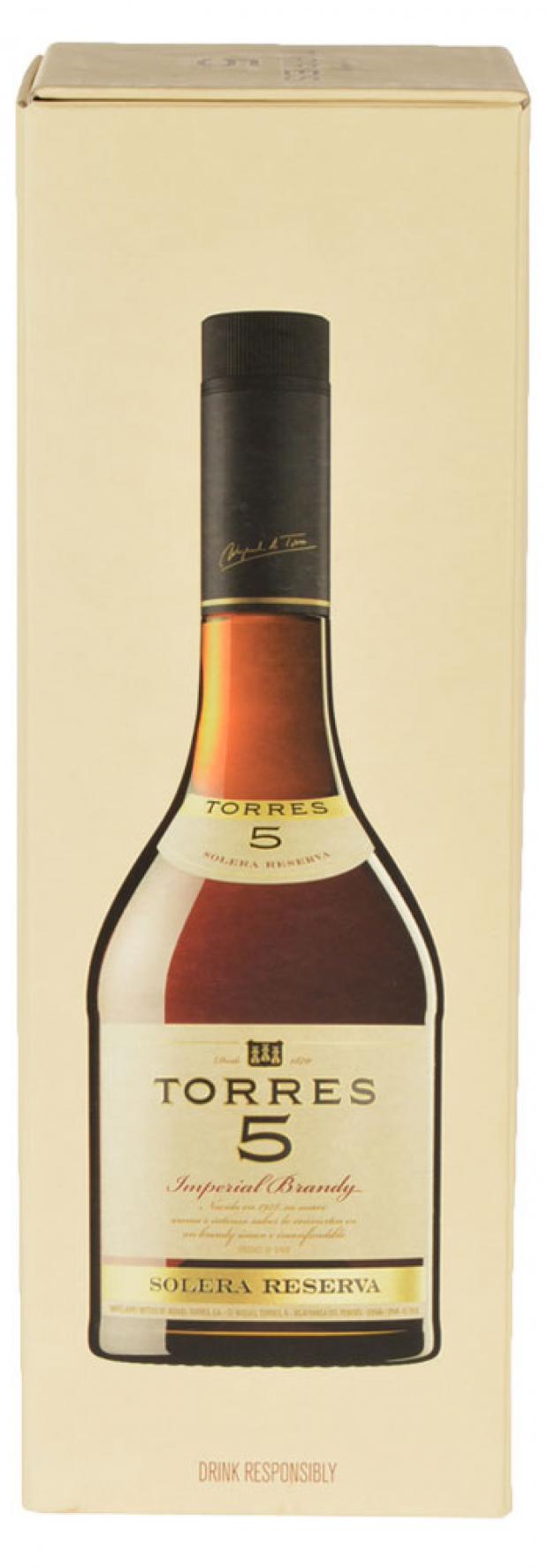 фото Бренди torres 5 solera reserva испания, 0,7 л