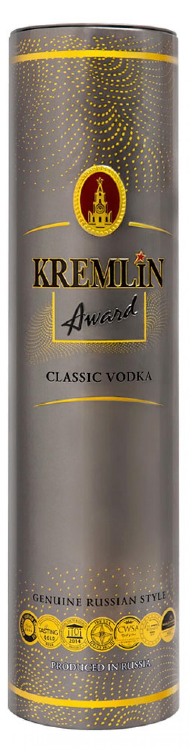 фото Водка kremlin award classic в тубусе россия, 0,7 л