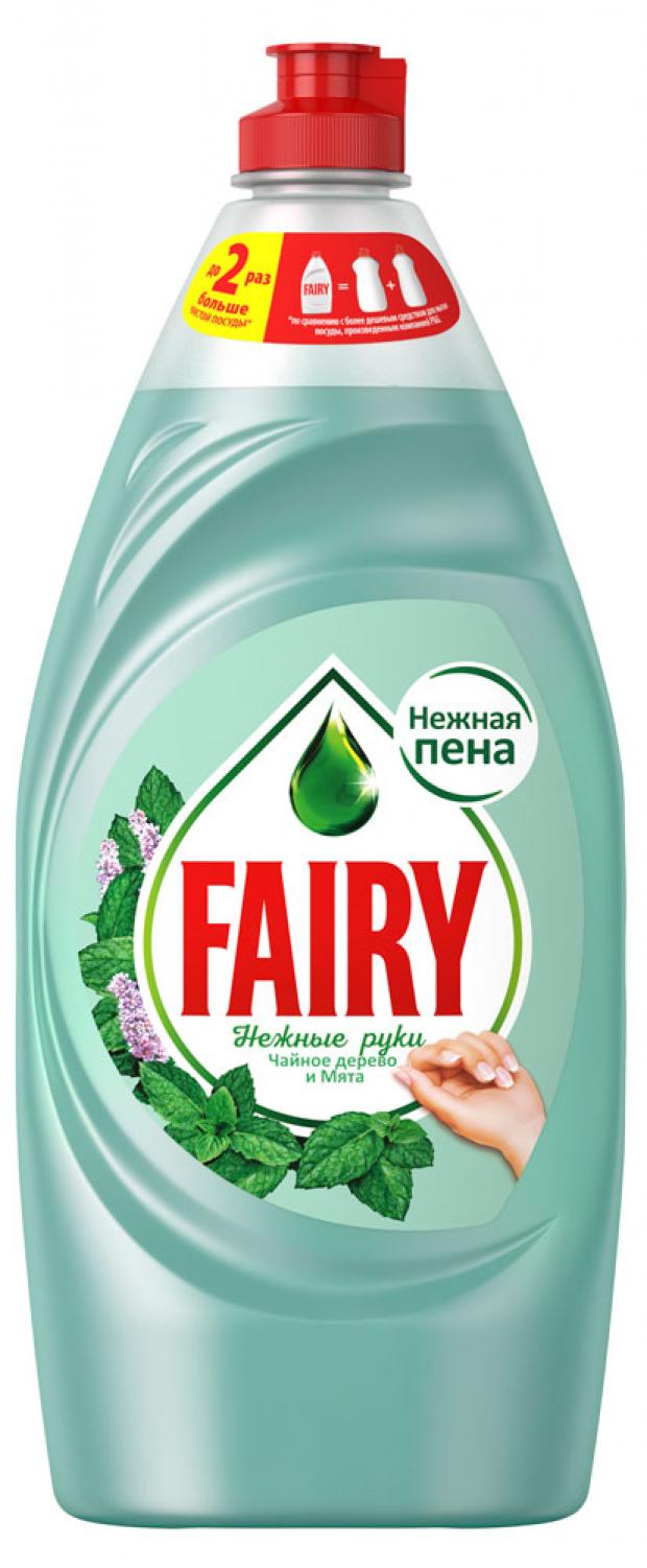 фото Средство для мытья посуды fairy нежные ручки чайное дерево и мята, 900 мл