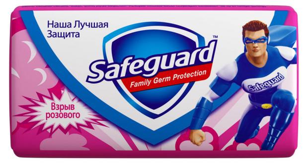 

Мыло косметическое Safeguard Взрыв розового антибактериальное, 90 г