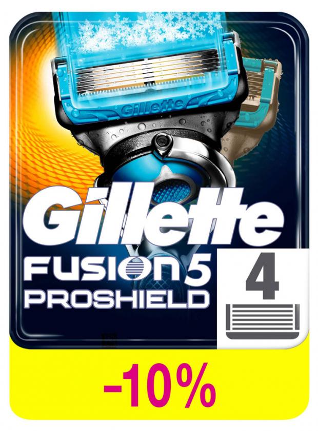 

Сменные кассеты для бритья Gillette Fusion Proshield Chill, 4 шт