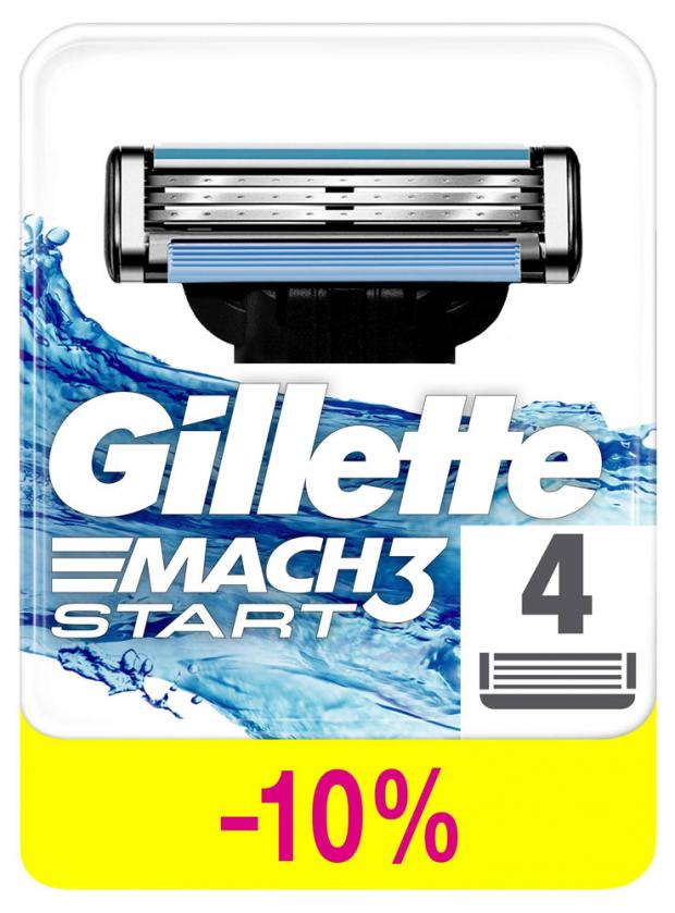 

Сменные кассеты для бритья Gillette Mach 3 Start, 4 шт