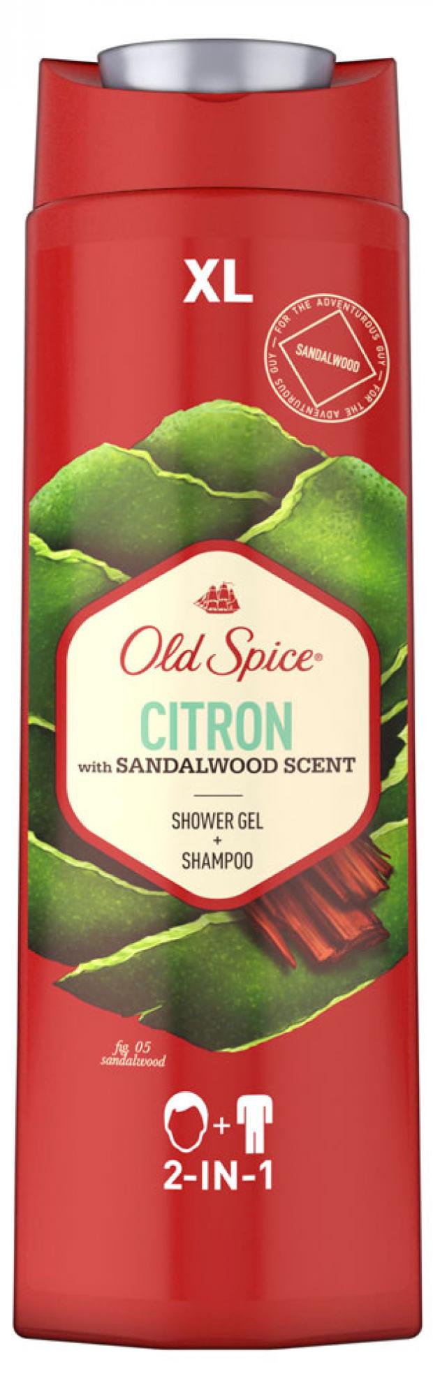 фото Гель-шампунь для душа мужской old spice citron природный аромат, 400 мл