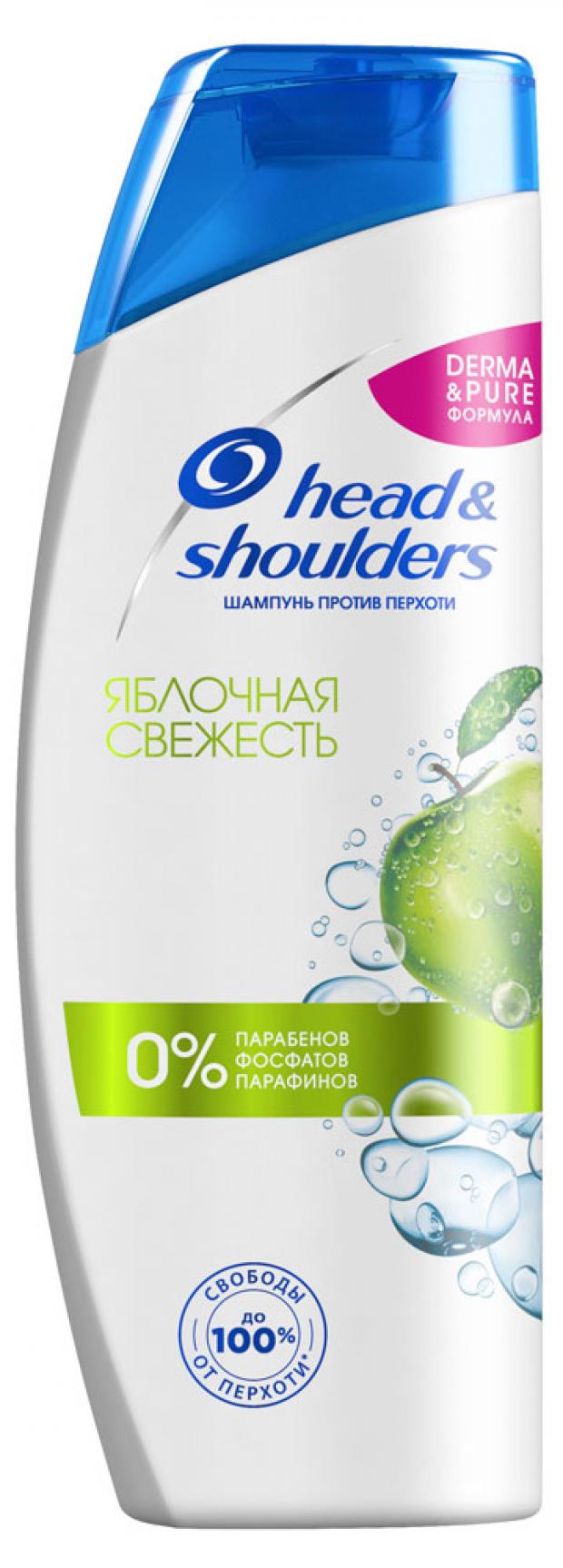 фото Шампунь для волос head&shoulders derma&pure формула яблочная свежесть, 400 мл