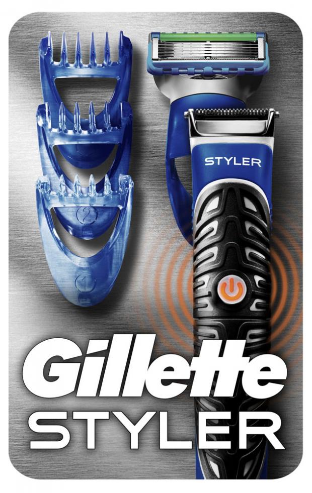 фото Бритва мужская gillette fusion proglide styler с 1 сменной кассетой + 3 насадки для моделирования бороды и усов