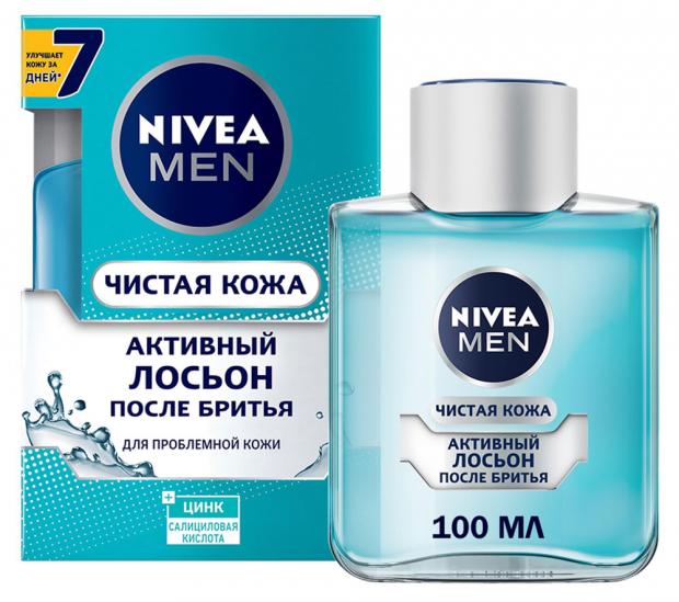 фото Лосьон после бритья nivea men чистая кожа, 100 мл