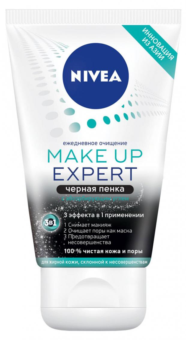 фото Пенка для умывания nivea черная, 100 мл