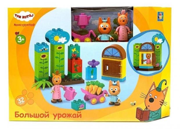 

Конструктор 1TOY Три Кота Собираем урожай, 32 элемента