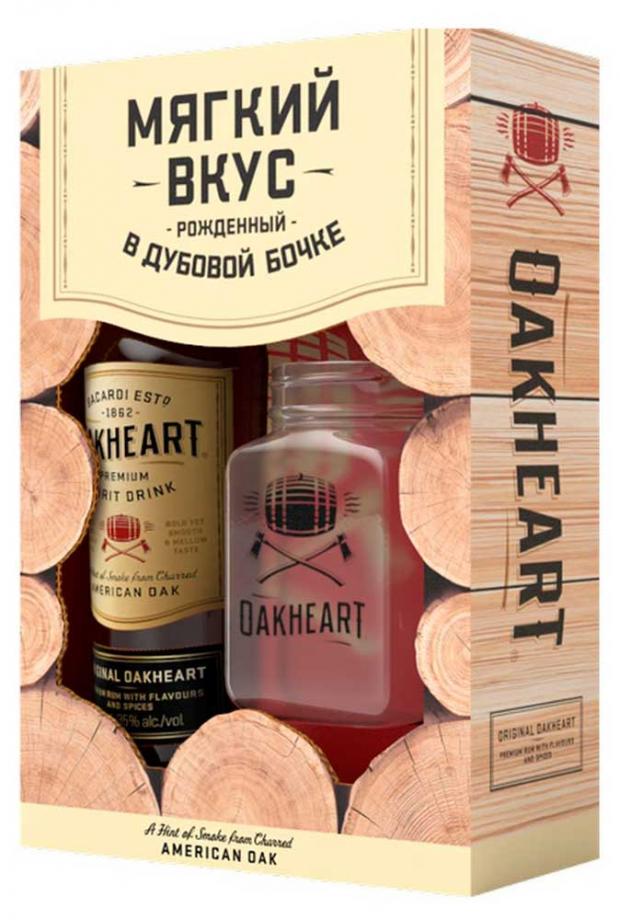 фото Ром bacardi oakheart в подарочной упаковке со стаканом, 0,7 л