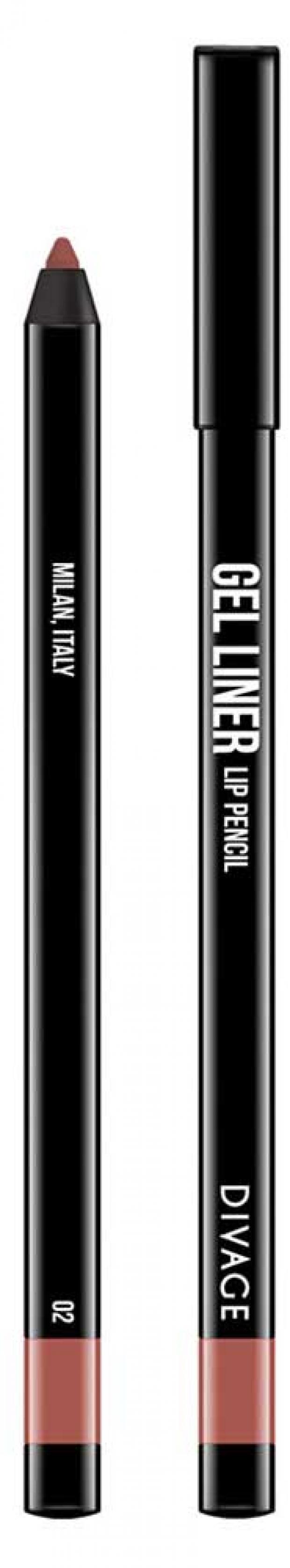 фото Карандаш для губ гелевый divage gel liner тон №02, 2 г