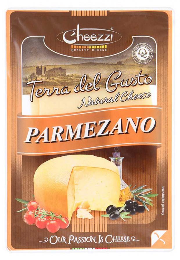 фото Сыр твердый cheezzi terra del gusto parmezano нарезка 40%, 140 г