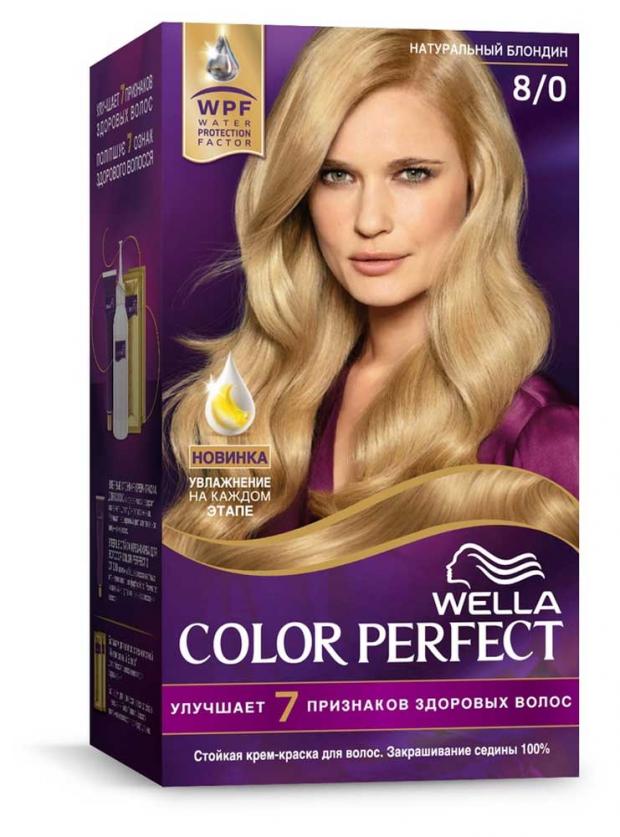 

Крем-краска для волос Wella Color Perfect натуральный блондин тон 8/0