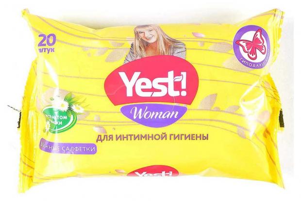 фото Влажные салфетки для интимной гигиены yest!, 20 шт