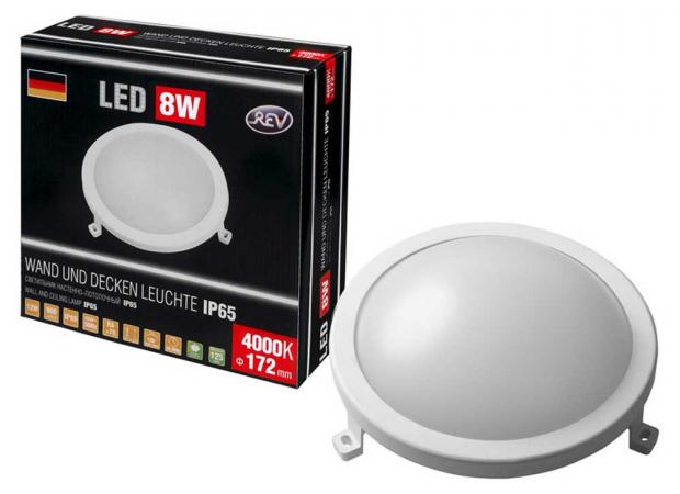 Светильник LED REV ЖКХ Круг IP65 8Вт 4000К, 172 мм