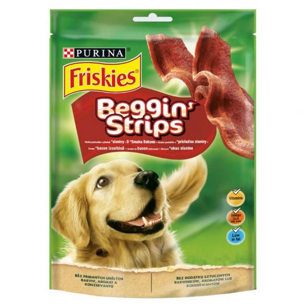 фото Лакомство для собак friskies® beggin’ strips® с ароматом бекона, 120 г