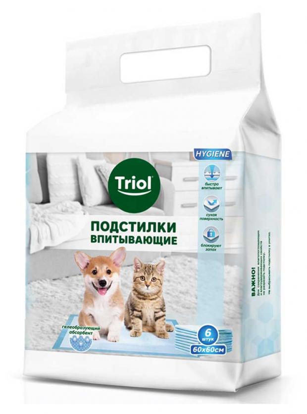 Подстилки Triol впитывающие 60х60 см, 6 шт