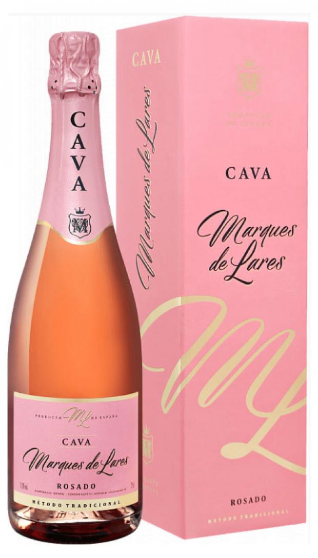 фото Игристое вино cava marques de lares розовое брют испания, 0,75 л