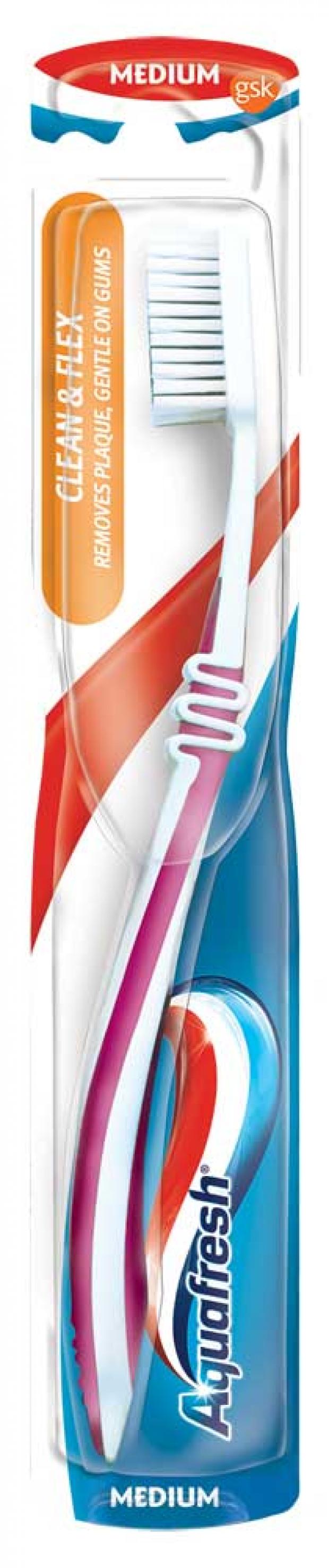 

Зубная щетка Aquafresh Clean&Flex средняя жесткость, 1 шт