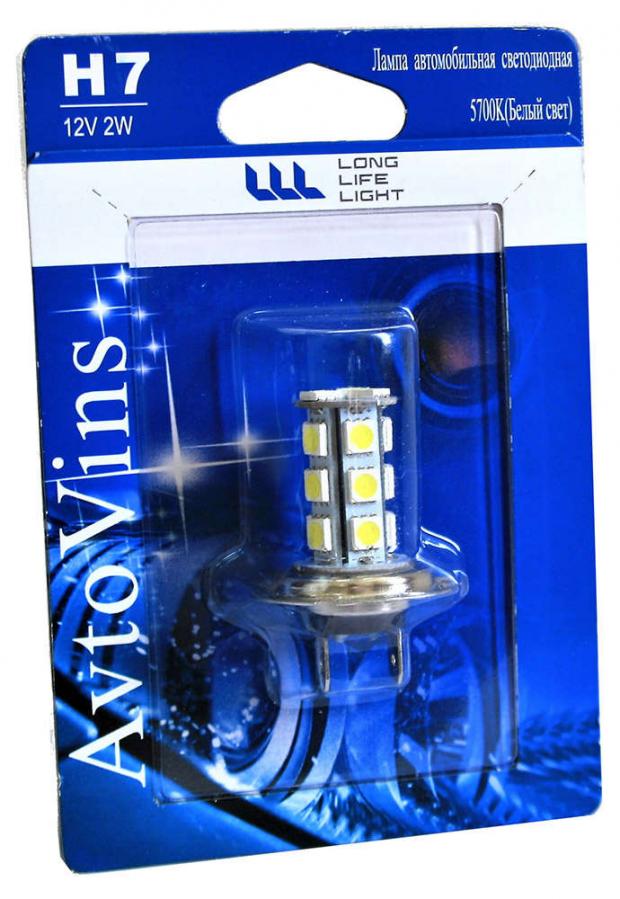 фото Лампа диодная н7 dc12v-2w 18 pcs avtovins