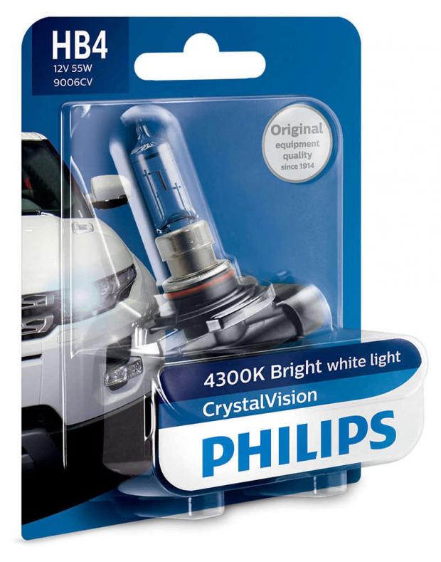 фото Лампа галогенная philips crystal vision hb4 12v- 55w p22d