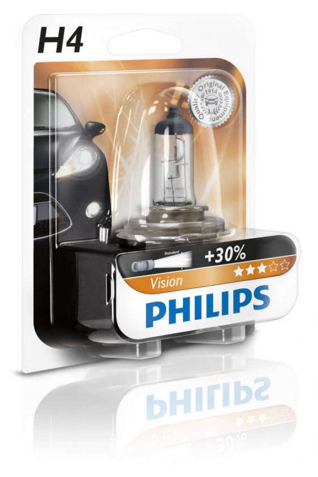 фото Лампа головного света philips vision premium h4 12v- 60/55w p43