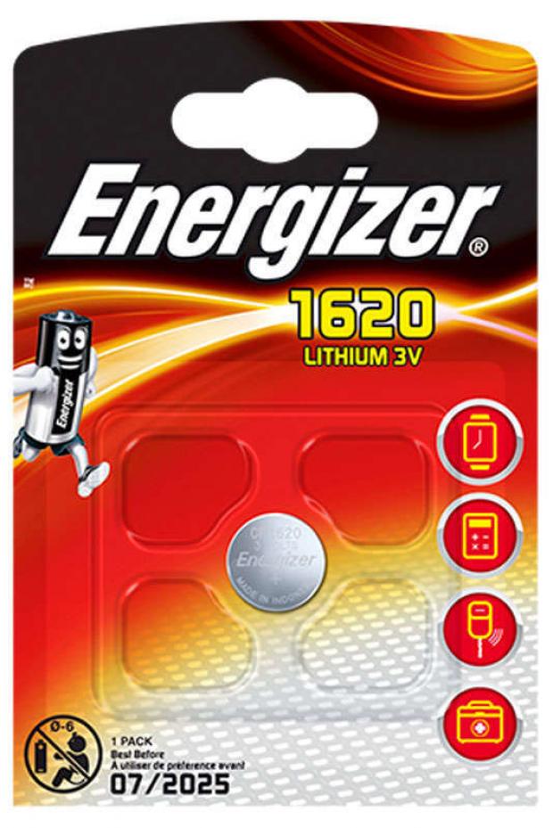 

Батарейка литиевая Energizer CR1620, 1 шт