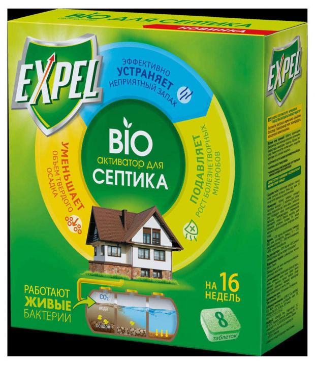 фото Биоактиватор expel для септиков, 8 таблеток