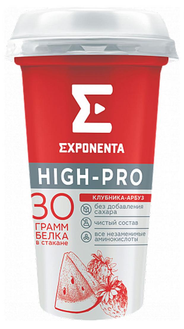 фото Напиток кисломолочный exponenta high-pro клубника-арбуз, 250 мл