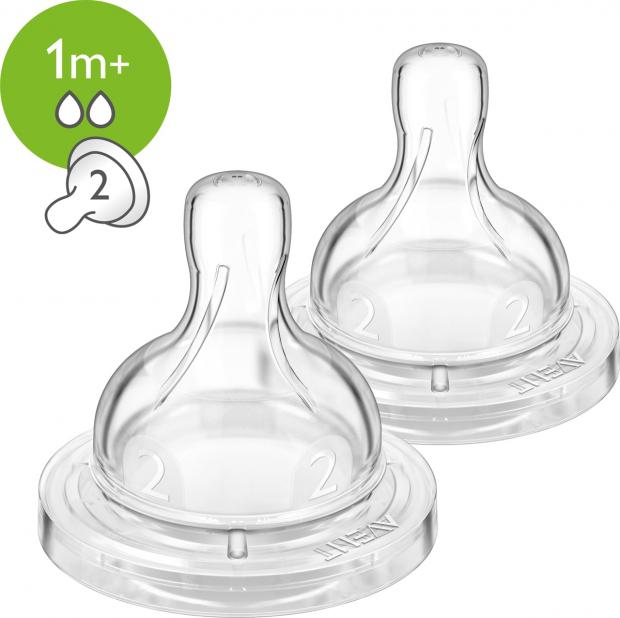 фото Соска philips avent classic+ медленный поток с 1 мес, 2 шт