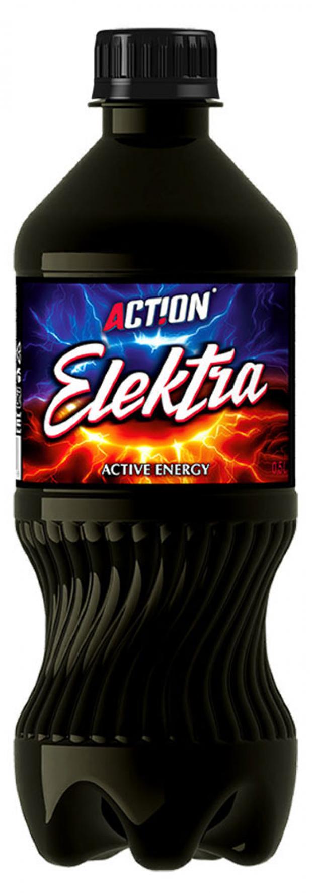 фото Напиток газированный action elektra active energy тонизирующий безалкогольный, 500 мл