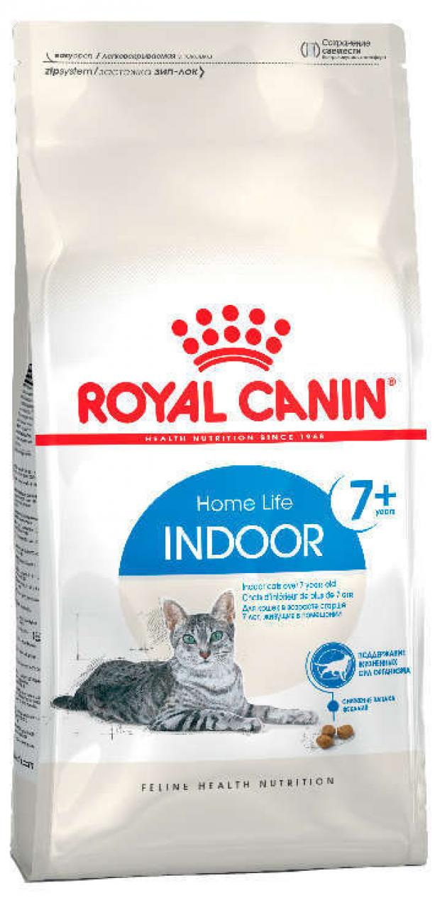 фото Сухой корм для домашних кошек старше 7 лет royal canin indoor 7+, 400 г