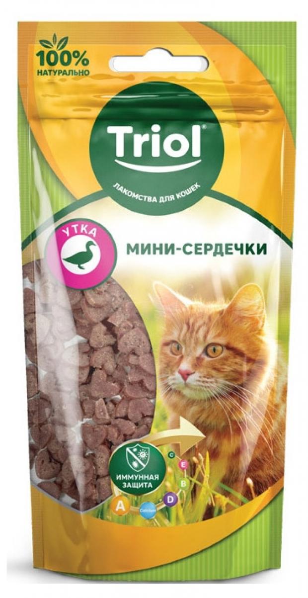 фото Лакомство для кошек triol мини-сердечки утка, 40 г