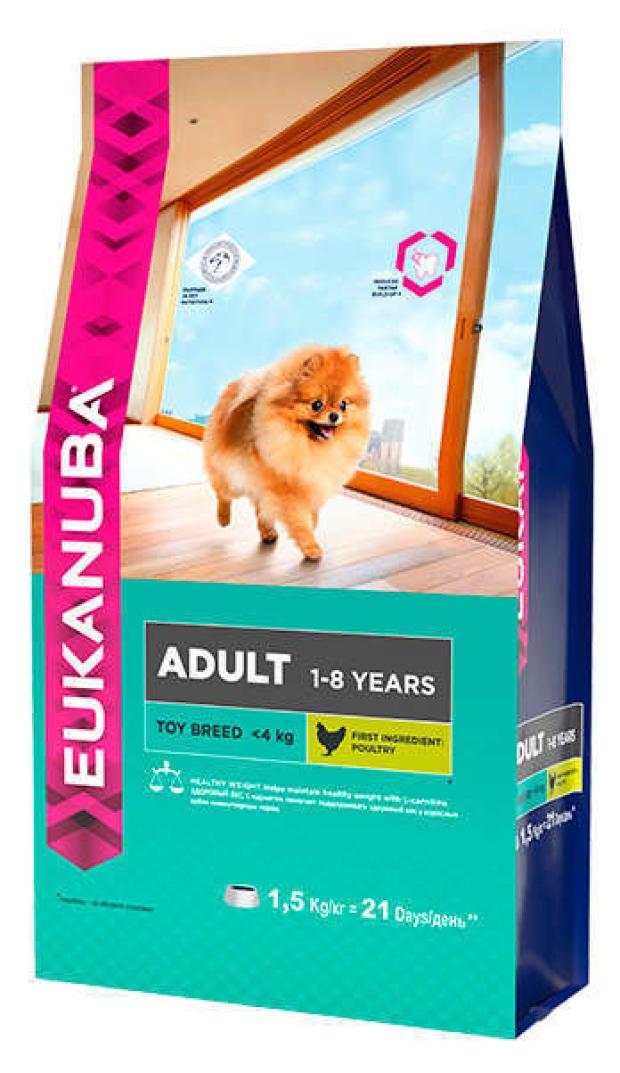 фото Сухой корм для собак eukanuba миниатюрных пород, 1,5 кг