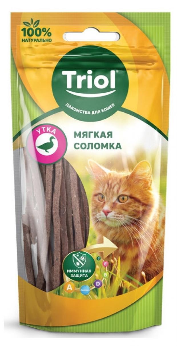 фото Лакомство для кошек triol мягкая соломка из утки, 40 г