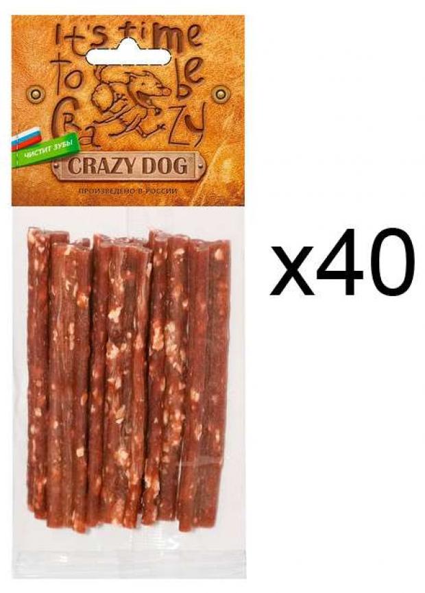 фото Лакомство для собак мелких пород crazy dog мясные палочки с уткой, 50 г